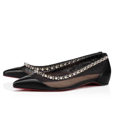 Zapatos Planos Galativi Spikes Christian Louboutin Mujer - Negros/Plateados - 3160934I362
